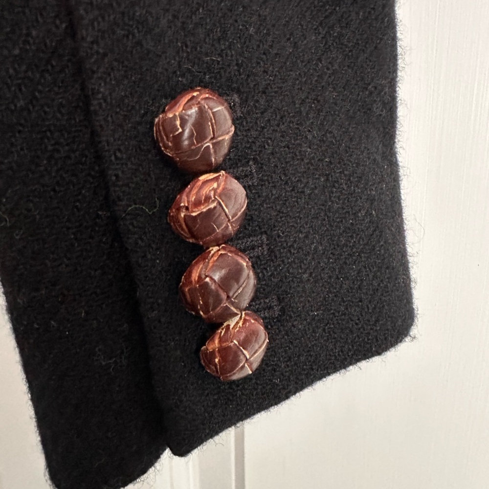J CREW Black Wool Rare VINTAGE Academia Robert Noble Fox Hunt Scotch Jacket Sz 6 - Picture 5 of 11
